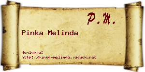 Pinka Melinda névjegykártya